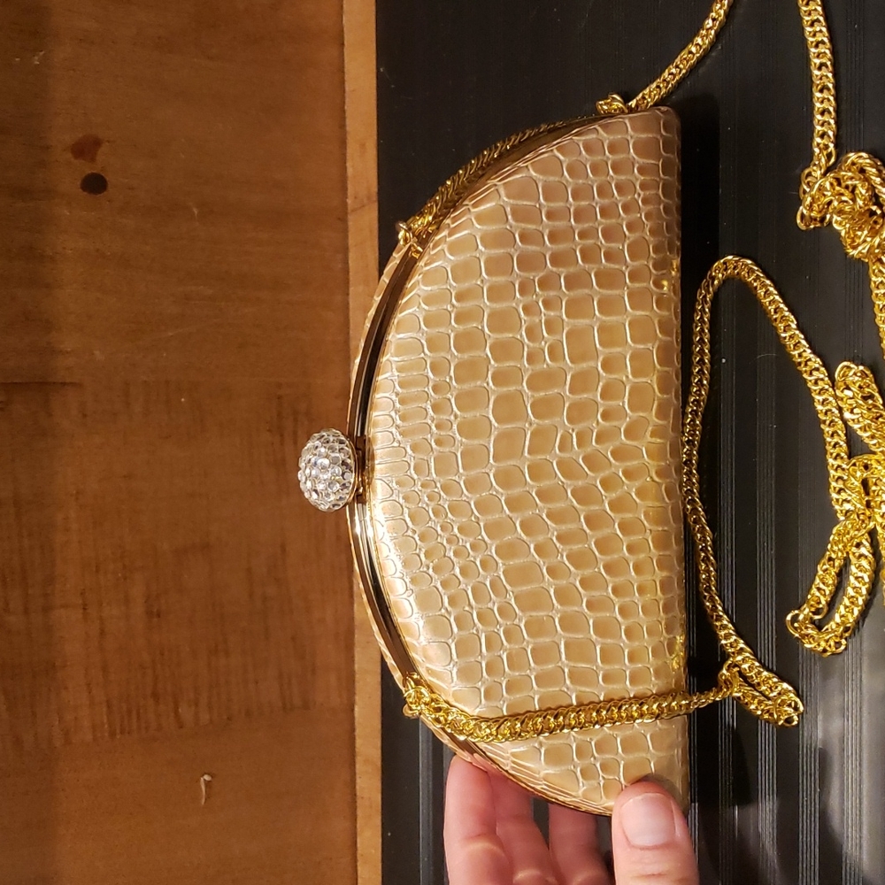 Champagne colored special events purse / clutch